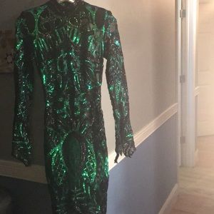 Custom made sequins evening dress